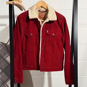 Levi's unisex Bold Red Corduroy Jacket